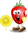 Fragola Cartoon-Strawberry-Vector