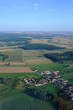 Aerial view of french village countryside Aerial view of french village countryside