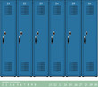 Empty school lockers Empty school lockers