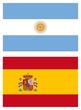 flags, argentina and spain flags, argentina and spain