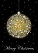 Gold Christmas postcard