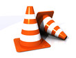 Illustration: Two traffic cones Two traffic cones
