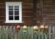 Rural house and old jugs