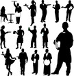 waiters and waitresses silhouette waiters and waitresses silhouette