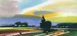 Water colour landscape