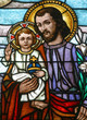 Saint Joseph holding baby Jesus