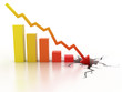 Business financial crisis concept 3d illustration Business financial crisis concept 3d illustration