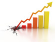 Business financial growth concept 3d illustration Business financial growth concept 3d illustration