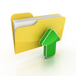 upload folder icon 3d illustration upload folder icon 3d illustration