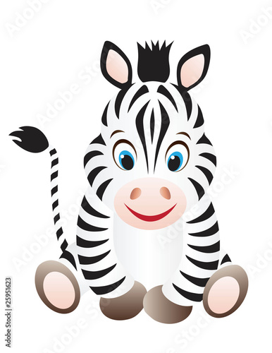 cute cartoon animals with big eyes. Cute Cartoon Baby Zebra with