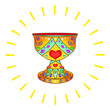Goblet Holy Grail and the sun