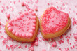 Colorful decorated cookies, close up