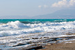 Wild stony beach at Rhodes (Greece)