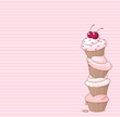 Vektor: Wonderful cupcake card Wonderful cupcake card