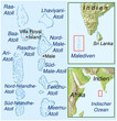 Landkarte von den Malediven Landkarte von den Malediven