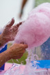 Forming cotton candy Forming cotton candy