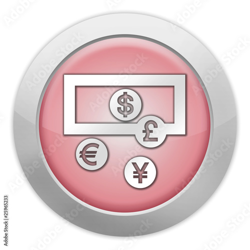 Illustration: Light Colored Icon (Red) "Currency Exchange" Light Colored Icon (Red) "Currency Exchange"