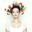 Girl with hair of roses Girl with hair of roses