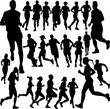 running people set vector running people set vector