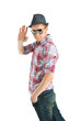 Guy in a hat and sunglasses