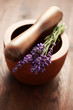 lavender with mortar and pestle
