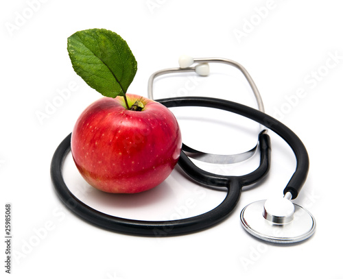 Photo: apple and stetoskop apple and stetoskop