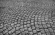grey cobbled road