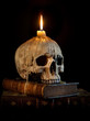 Candle on skull 2