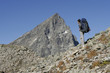 Alpinist in mountains