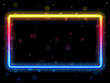 Rainbow Rectangle Border with Sparkles and Swirls. Rainbow Rectangle Border with Sparkles and Swirls.
