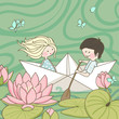 sailing on the lotus lake