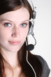Frau mit headset