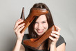 Frau und Schuhe