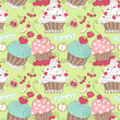 cupcake seamless pattern