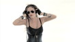 Woman Listening to Headphones