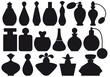 Vetor: set of vintage perfume bottles, vector set of vintage perfume bottles, vector