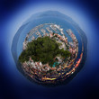Small world of the city Marmaris, Turkey.