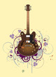 Abstract with guitar