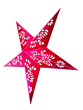 red christmas star isolated on white background