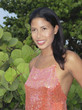 Fashionable young woman smiling