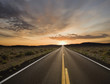 Remote road at dusk