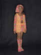 African girl in pageant costume