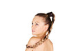 Portrait of a young woman with long hair Portrait of a young woman with long hair