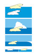 5 images of swimming polar white bears 5 images of swimming polar white bears