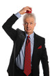Businessman Placing Aple on Head Businessman Placing Aple on Head