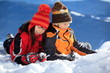 Children in the snow