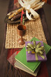Kwanzaa items on table