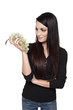 Produce - fruit woman with green grapes