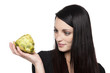 Produce - vegetable woman with artichoke