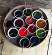 Cups of paint